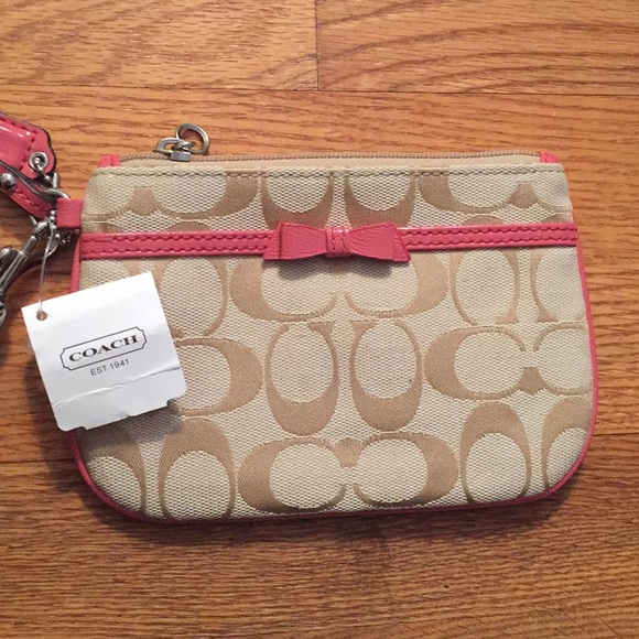 Pink COACH Wristlet - Picture 1 of 3
